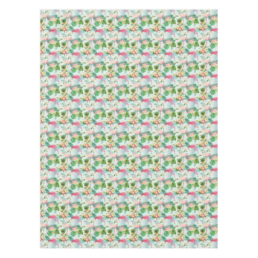  tropische bloemen en vogels tafelkleed (Voorkant)