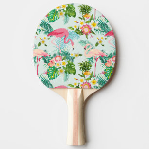  tropische bloemen en vogels tafeltennisbatje