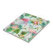  tropische bloemen en vogels tegeltje (Zijkant)