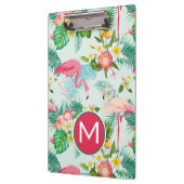 Tropische bloemen en vogels | Voeg je Initiaal toe Klembord (Links)