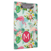 Tropische bloemen en vogels | Voeg je Initiaal toe Klembord (Rechts)