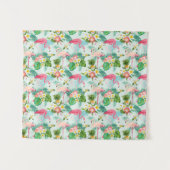 Tropische bloemen en vogels wandkleed (Voorkant (horizontaal))