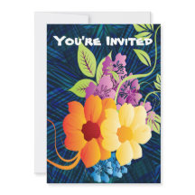 Tropische bloemen en wijnstokken