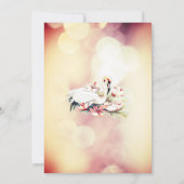 Tropische Bloemen & Flamingo Aangepaste Baby Borre Kaart (Achterkant)