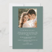 Tropische Bloemen Foto Bruiloft Dank u Bedankkaart (Achterkant)