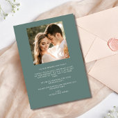 Tropische Bloemen Foto Bruiloft Dank u Bedankkaart