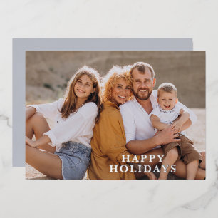 Tropische bloemen foto folie feestdagenkaart