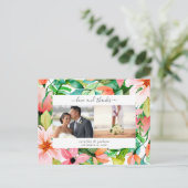 Tropische bloemen Foto Hartelijk dank Briefkaart (Staand voorkant)