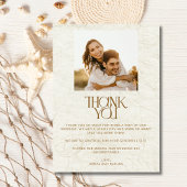 Tropische Bloemen Foto Strand Bruiloft Bedankkaart