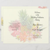 Tropische bloemen Gevouwen anananassieweduwsprogra (Voorkant / Achterkant)