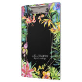 Tropische bloemen goud geometrisch lijst klembord (Links)