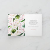 Tropische Bloemen Gouden Ballon Garland Dank u Bedankkaart (Binnen)