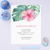 Tropische Bloemen Grand Opening Flyers (Enkel)