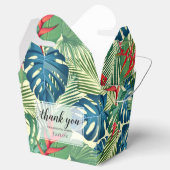 Tropische bloemen Greenery Dank je Bedankdoosjes (Geopend)