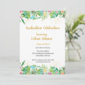 Tropische bloemen grenzen kaart (Staand voorkant)