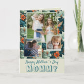 Tropische bloemen Happy Mother's Day 3 Foto Kaart (Voorkant)