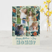 Tropische bloemen Happy Mother's Day 3 Foto Kaart (Gele Bloem)