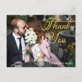 Tropische Bloemen Hart & Typografische Foto Postca Briefkaart