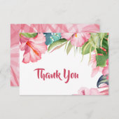 Tropische bloemen Hartelijk dank Informatiekaartje (Voorkant / Achterkant)