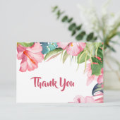 Tropische bloemen Hartelijk dank Informatiekaartje (Staand voorkant)