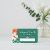 Tropische Bloemen Hawaiiaanse Aloha Baby Luier Raf Informatiekaartje (Staand voorkant)