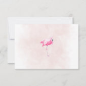 Tropische bloemen Hawaiiaanse roze RSVP bruiloft (Achterkant)