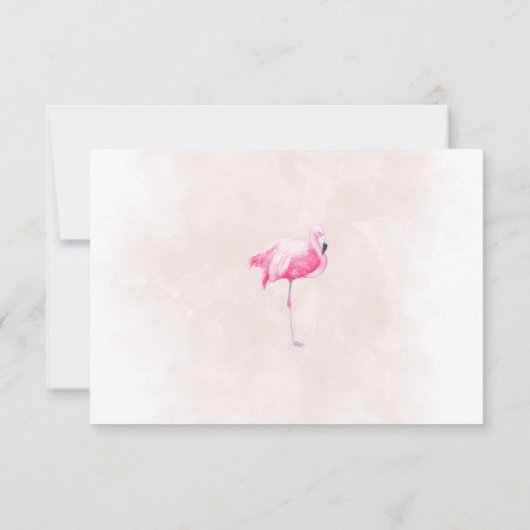 Tropische bloemen Hawaiiaanse roze RSVP bruiloft (Achterkant)