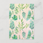 Tropische Bloemen Hibiscus Bruiloft Wishing Well Informatiekaartje (Achterkant)