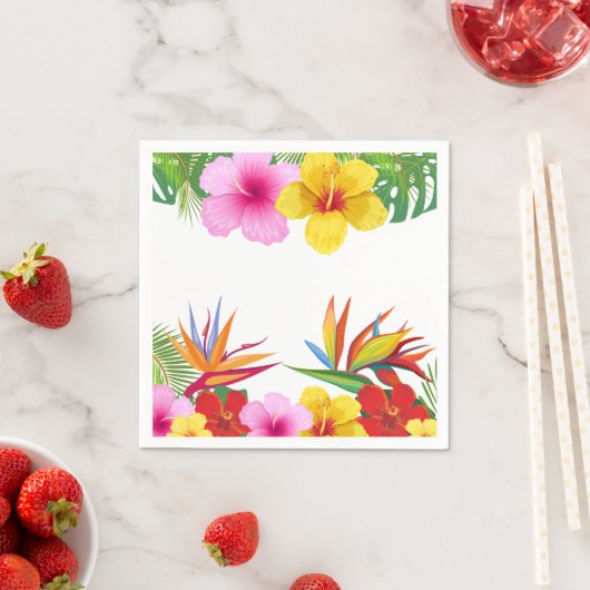 Tropische Bloemen Hibiscus Feest Servet (Insitu)