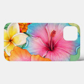 Tropische bloemen Hibiscus Plumeria Case-Mate iPhone Case (Achterkant (horizontaal))