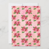 Tropische Bloemen Hibiscus Waterverf Bruiloft Kaart (Achterkant)