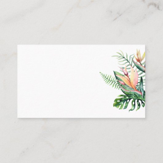 Tropische bloemen hoeveel Kissers spelen Plaatskaartje (Achterkant)