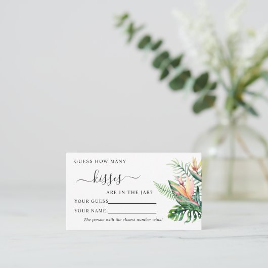 Tropische bloemen hoeveel Kissers spelen Plaatskaartje (Staand voorkant)