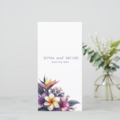 Tropische Bloemen- Huwelijksprogramma- (Staand voorkant)