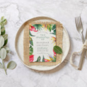 Tropische Bloemen Huwelijksuitnodiging met vet geb Kaart
