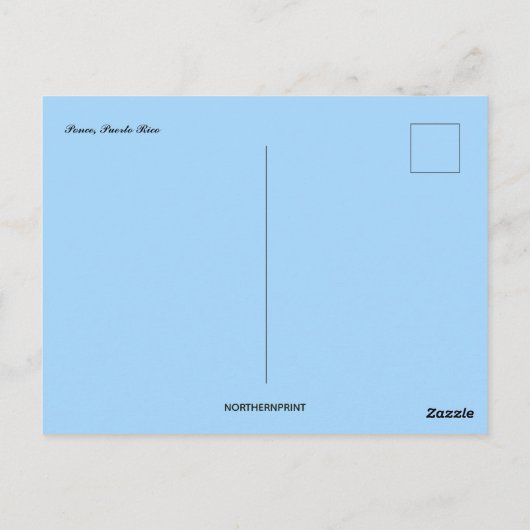 Tropische bloemen in Ponce Puerto Rico Briefkaart (Achterkant)