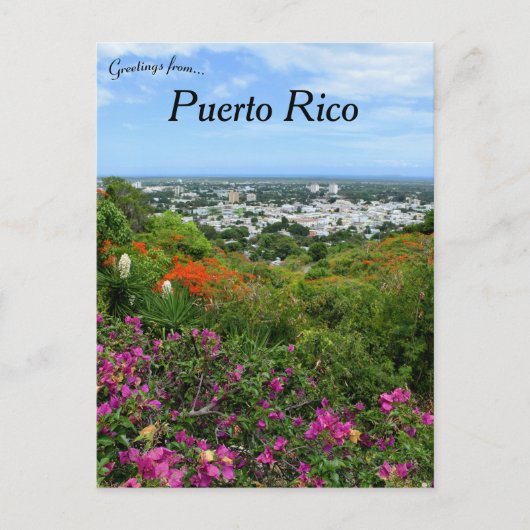 Tropische bloemen in Ponce Puerto Rico Briefkaart (Voorkant)