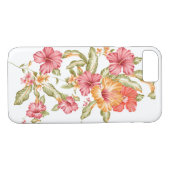 Tropische bloemen iPhone 7 Hoesje (Achterkant (Horizontaal))