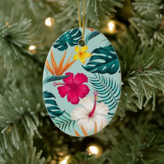 Tropische bloemen keramische sierelementen keramisch ornament (Boom)