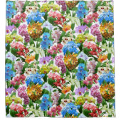 Tropische Bloemen Kleurrijke Orchideeën Zomer Douchegordijn (Voorkant)