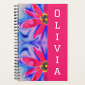 tropische bloemen kleurrijke waterverf kunst planner (Voorkant)