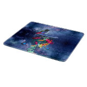 Tropische bloemen, kolibrie, vlinder en sterren snijplank (Hoek)