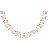 Tropische bloemen koraalroze Baby shower Vlaggetjes (Alle)