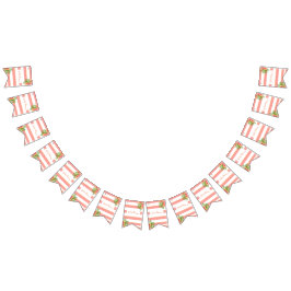 Tropische bloemen koraalroze Baby shower Vlaggetjes