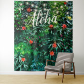 Tropische bloemen lampjes Aloha Party Backdrop Wandkleed (In situ)