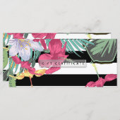 Tropische bloemen laten cadeaubon achter (Voorkant / Achterkant)