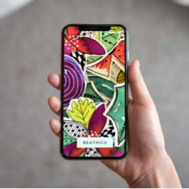 Tropische bloemen laten een Girly-overdruk Case-Mate iPhone Case
