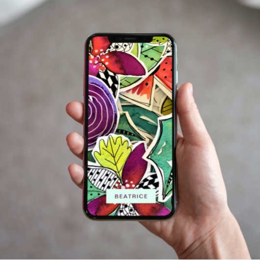 Tropische bloemen laten een Girly-overdruk Case-Mate iPhone Case