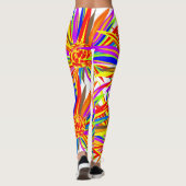  tropische bloemen Leggings (Achterkant)