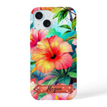 Tropische Bloemen Levendige Groen iPhone / iPad ho